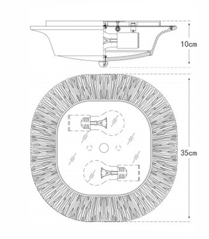 Потолочный светильник Utopia Round Sconce Gold в Уфе