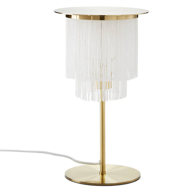 Настольная лампа Houtique Table lamp Белый Латунь в Уфе | Loft Concept 