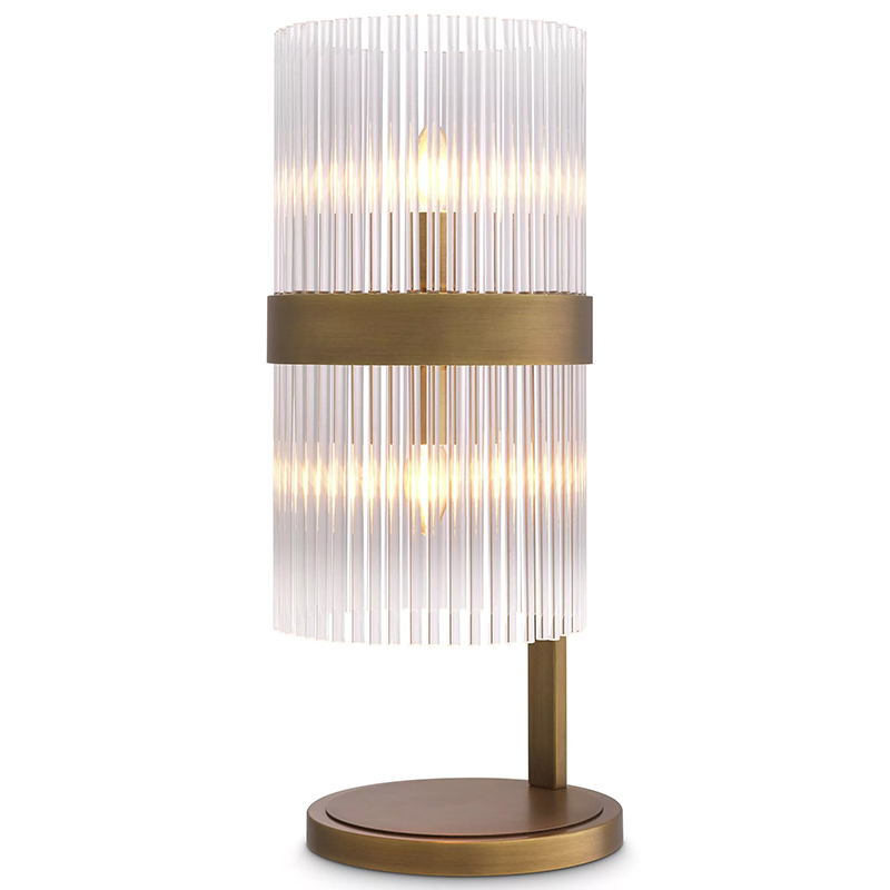 Настольная лампа Eichholtz Table Lamp Carnero Прозрачное Стекло Латунь в Уфе | Loft Concept 