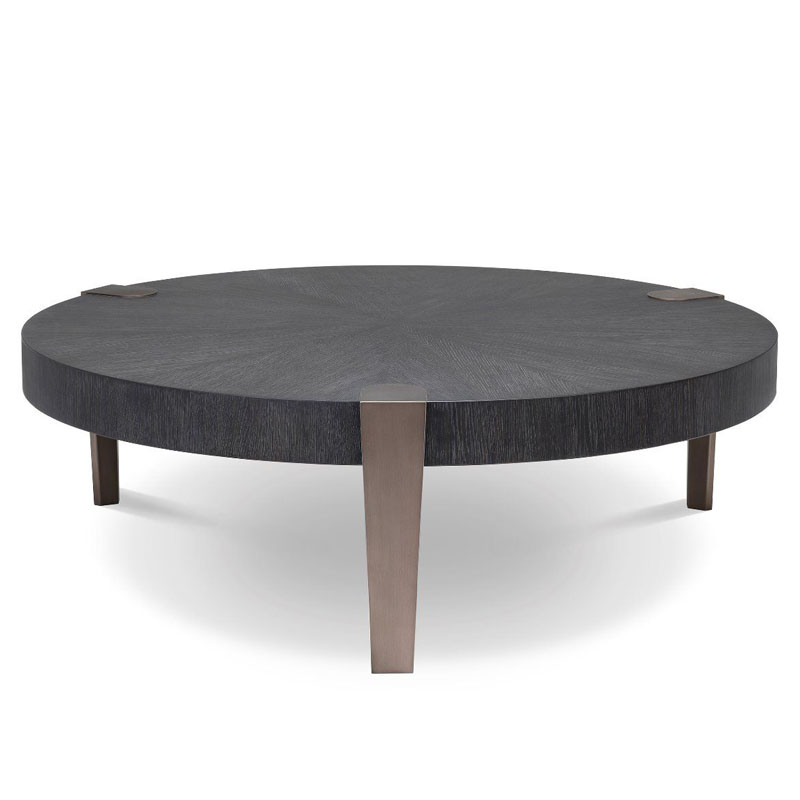 Кофейный стол Eichholtz COFFEE TABLE OXNARD Gray oak Серый Дуб Темная бронза в Уфе | Loft Concept 