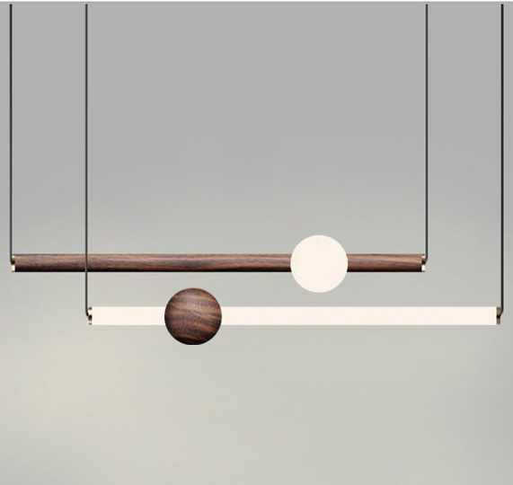 Люстра ORION GLOBE LIGHT wood Коричневый Белый в Уфе | Loft Concept 