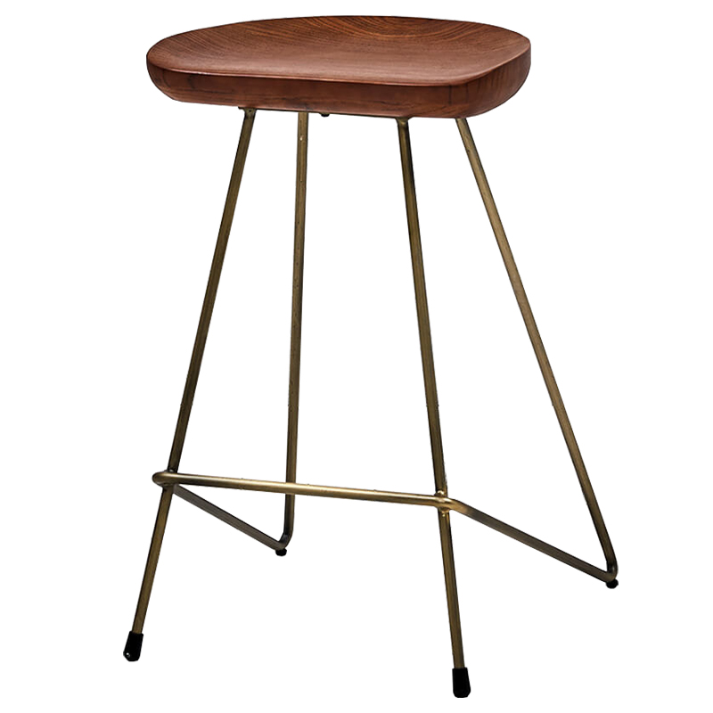 Барный стул Foester Wood Stool Бронза Коричневый в Уфе | Loft Concept 