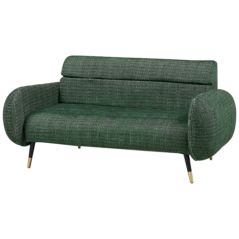 Диван Hebert Sofa Green M Зеленый Зеленый Черный Латунь в Уфе | Loft Concept 