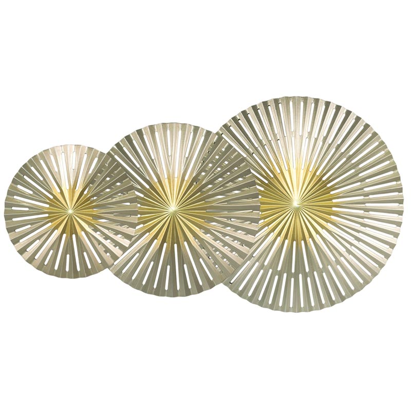 Арт-объект Apollo Gold and Silver Wall Plaque Disc gap 3 Золотой Серебряный в Уфе | Loft Concept 