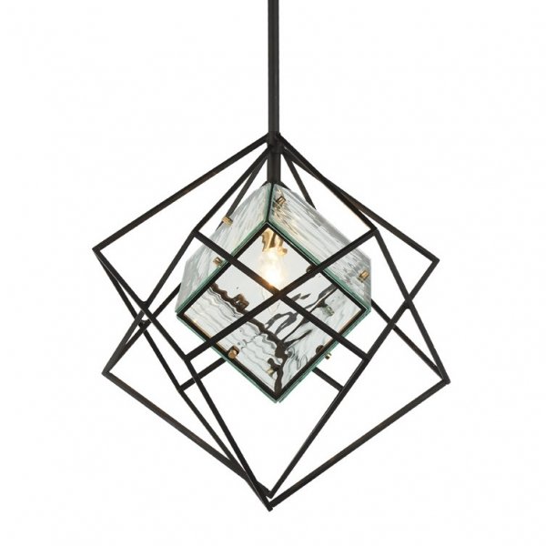 Люстра Glass Cub Pendant 40 Черный в Уфе | Loft Concept 