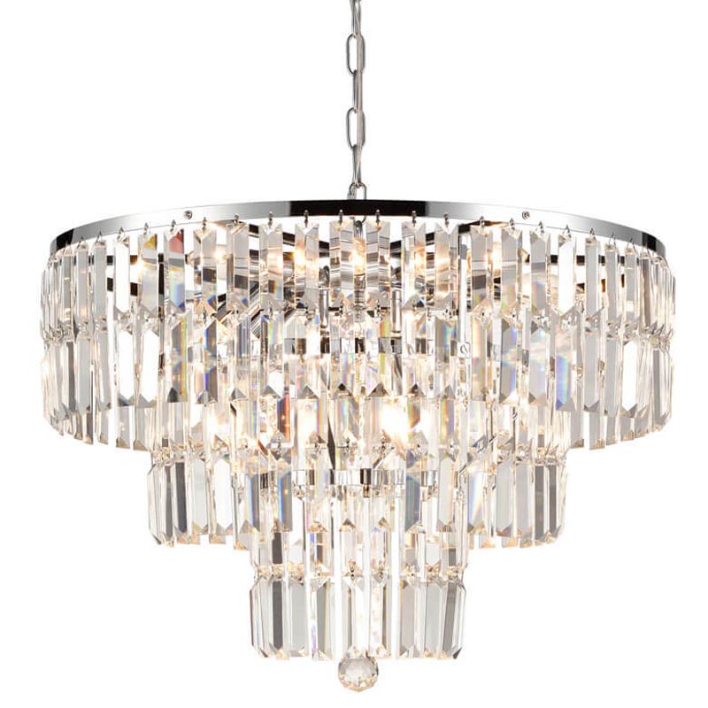 Люстра 1920s Odeon Chandelier chrome 60 Прозрачный (Transparent) Хром в Уфе | Loft Concept 