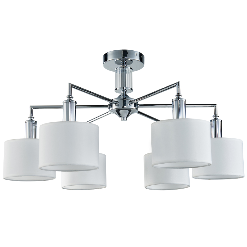 Люстра Laurent Chandelier white 65 Хром Белый Прозрачный в Уфе | Loft Concept 