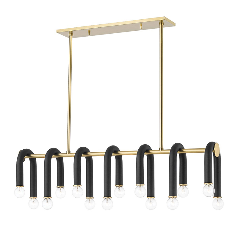 Люстра Paulson floppy chandelier gold Черный Золотой в Уфе | Loft Concept 