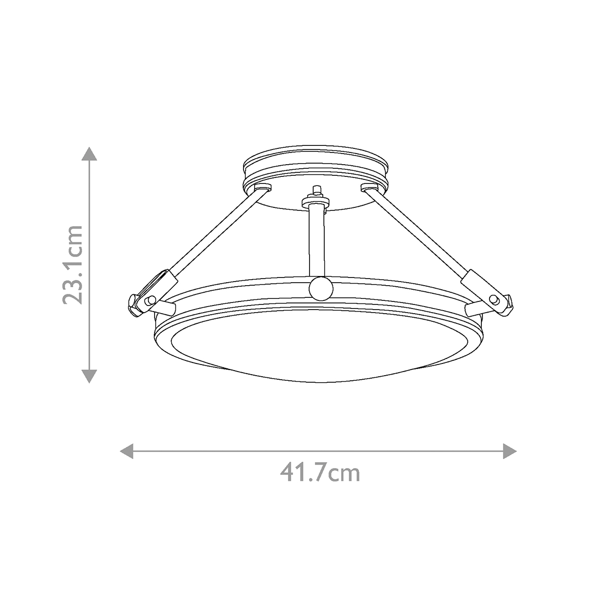 Потолочный светильник цвета латунь с плоским круглым плафоном Hinkley в Уфе
