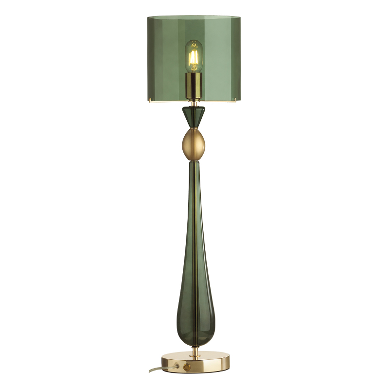 Настольная лампа Roser Green Table Lamp Зеленый Золотой в Уфе | Loft Concept 