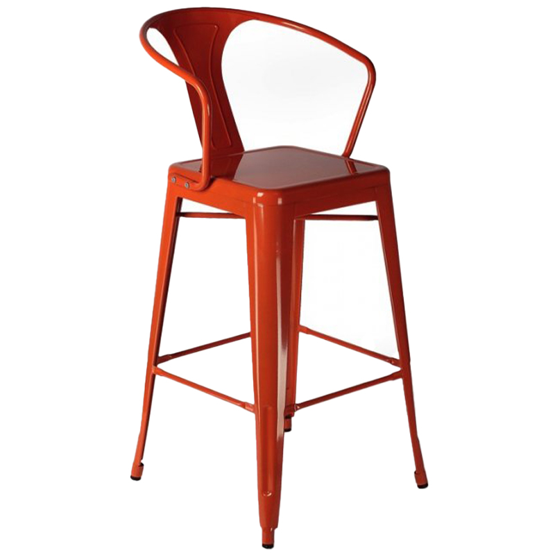 Барный стул Tolix Bar Stool 75 Armchair Backed Черный Оранжевый Красный Желтый Белый в Уфе | Loft Concept 