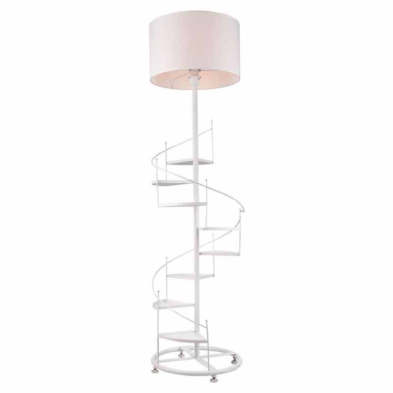 Торшер Spiral Staircase Floor Lamp White Белый в Уфе | Loft Concept 