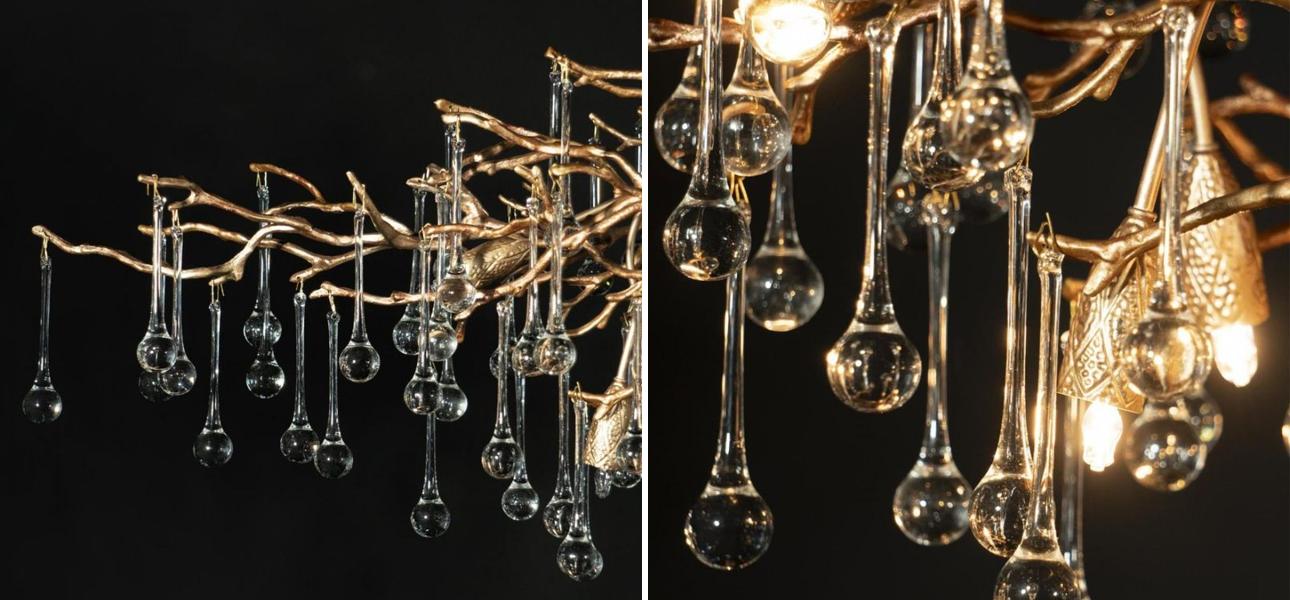 Люстра Crystal Drops Gold - фото №3