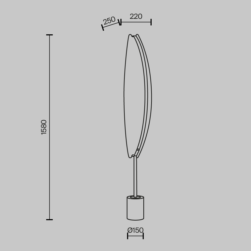 Напольный торшер светодионый Breeze 3000К 33Вт в Уфе