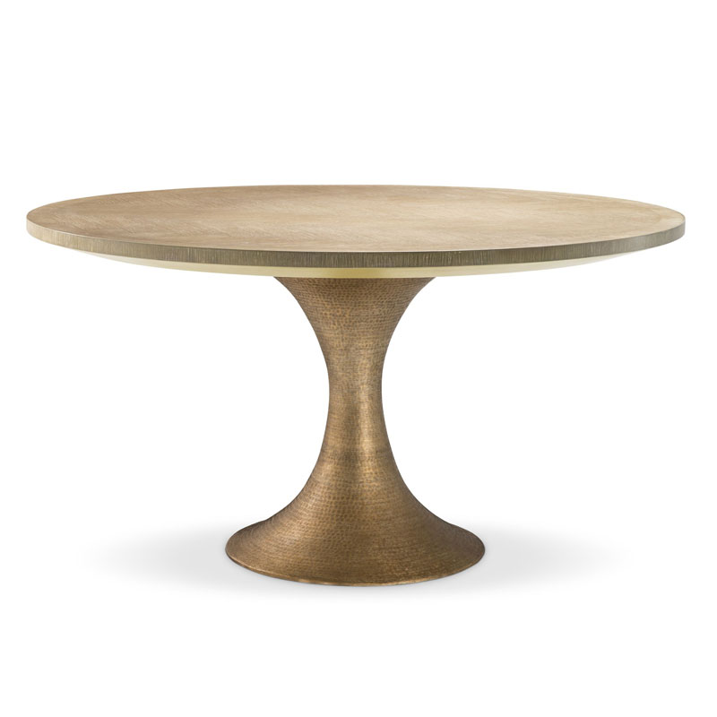 Обеденный стол Eichholtz DINING TABLE MELCHIOR ROUND brass Латунь в Уфе | Loft Concept 