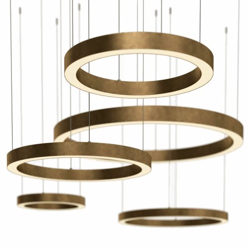 Люстра Light Ring Horizontal von Henge Глянцевое золото Латунь в Уфе | Loft Concept 