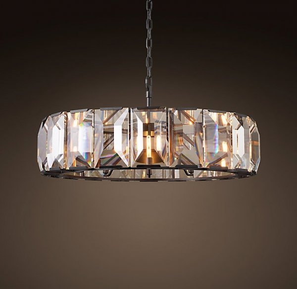 Люстра RH Harlow Crystal Round Chandelier 10 Черный в Уфе | Loft Concept 