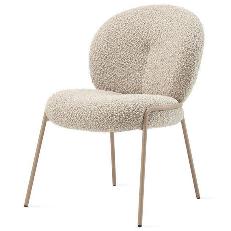 Стул Lyons Boucle Chair Бежевый Золотой в Уфе | Loft Concept 