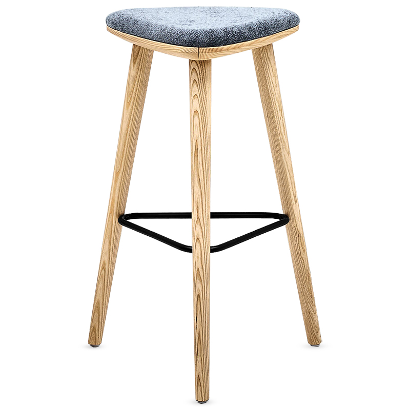 Барный стул Bitan Stool Черный Древесина Серый в Уфе | Loft Concept 