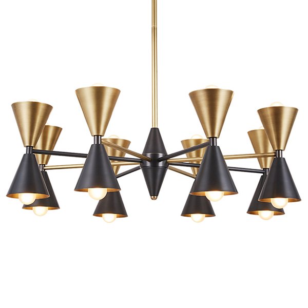 Люстра CAIRO CHANDELIER BLACK AND GOLD Золотой Черный в Уфе | Loft Concept 