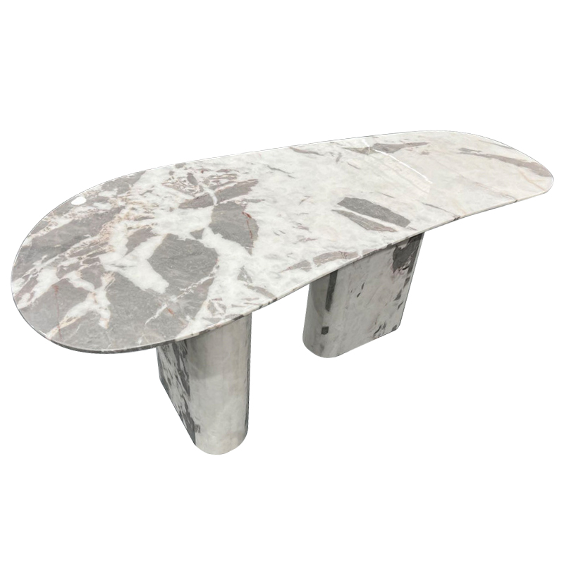 Обеденный стол Ernest Grey Marble Dining Table Серый в Уфе | Loft Concept 