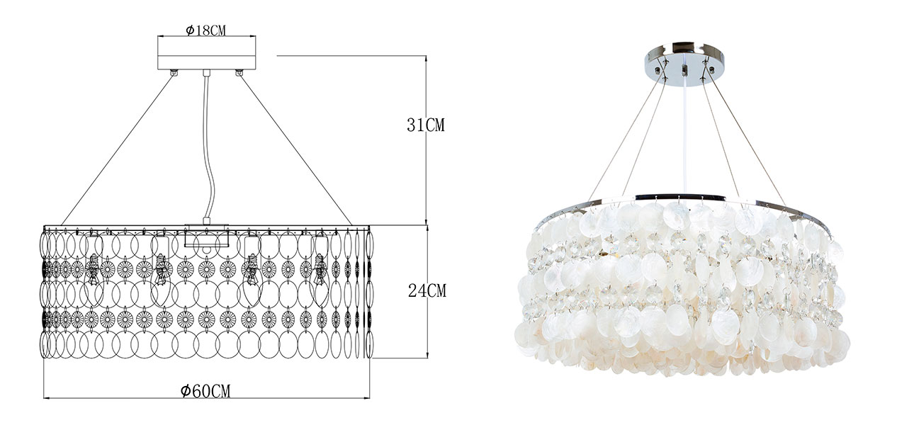 Люстра Snow White Abelie 8 - фото №3