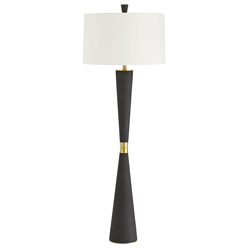 Торшер Arteriors GROM FLOOR LAMP Золотой Белый Черный в Уфе | Loft Concept 