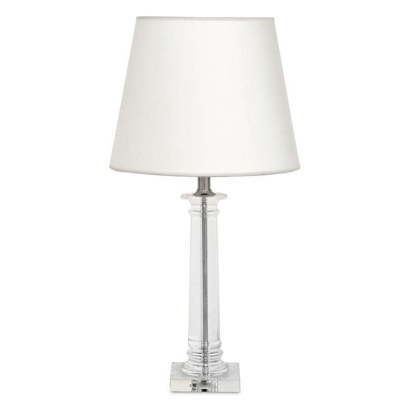 Настольная лампа Eichholtz Table Lamp Bulgari S Прозрачный Белый Никель в Уфе | Loft Concept 