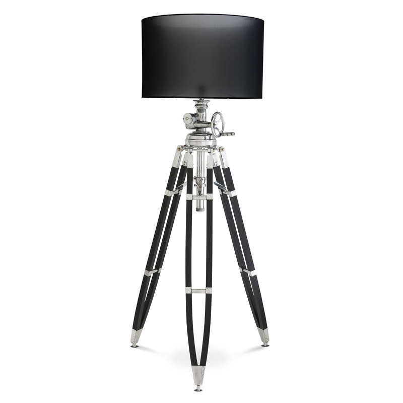 Торшер Eichholtz Floor Lamp Royal Marine Black Черный Алюминий в Уфе | Loft Concept 