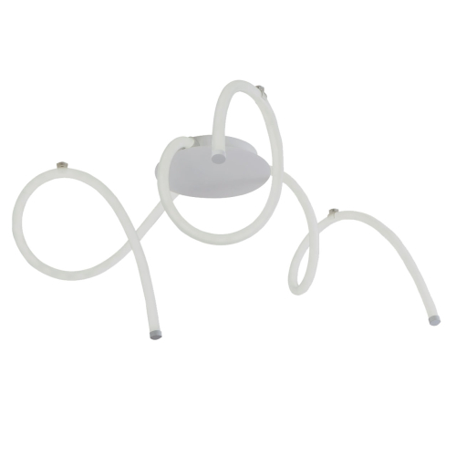 Люстра белого цвета с тремя изогнутыми светодиоидными плафонами Luke Lampco Tracer Lamp Белый в Уфе | Loft Concept 