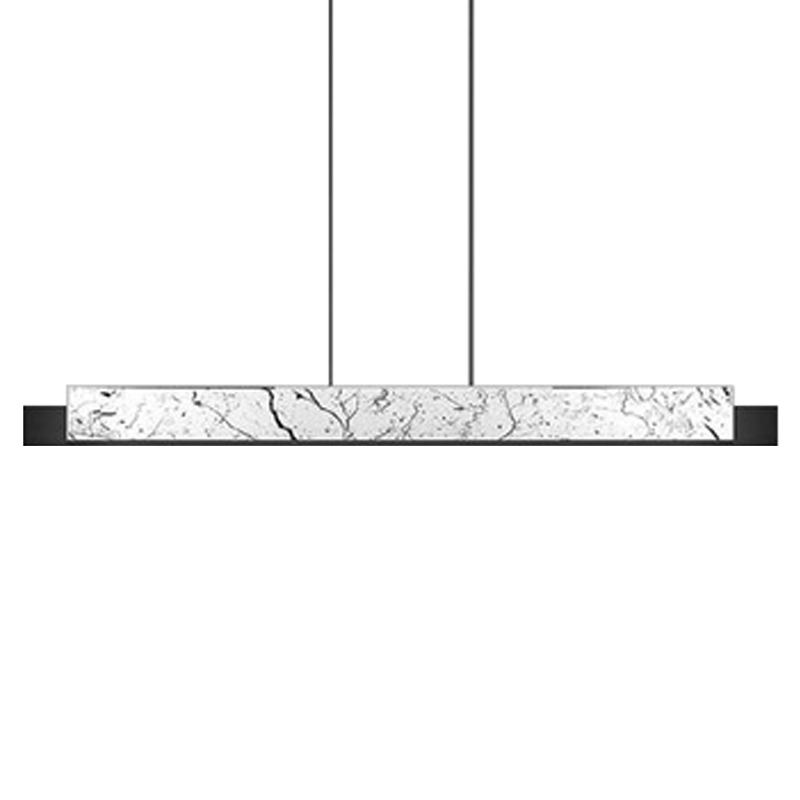 Люстра Leonce Marble Linear Chandelier White Черный Белый Мрамор Bianco в Уфе | Loft Concept 