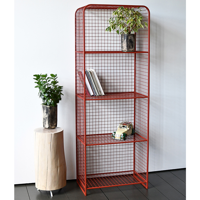 Стеллаж Weir Industrial Metal Rust Rack Красный в Уфе | Loft Concept 