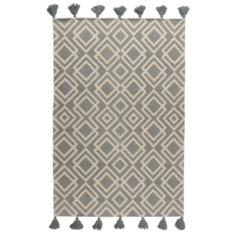 Ковер Double Rhombus Carpet grey Серый Ковер Double Rhombus Carpet grey Серый в Уфе | Loft Concept
