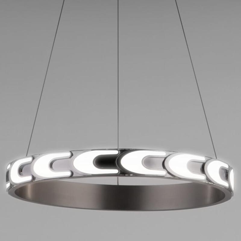 Люстра Maoris Ring Horizontal Chandelier D45 Никель Сатин в Уфе | Loft Concept 