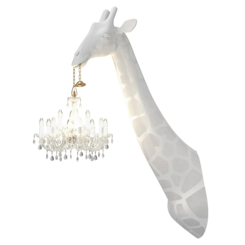 Бра белый жираф White Giraffe Wall Lamp Sconce Chandalier Белый в Уфе | Loft Concept 