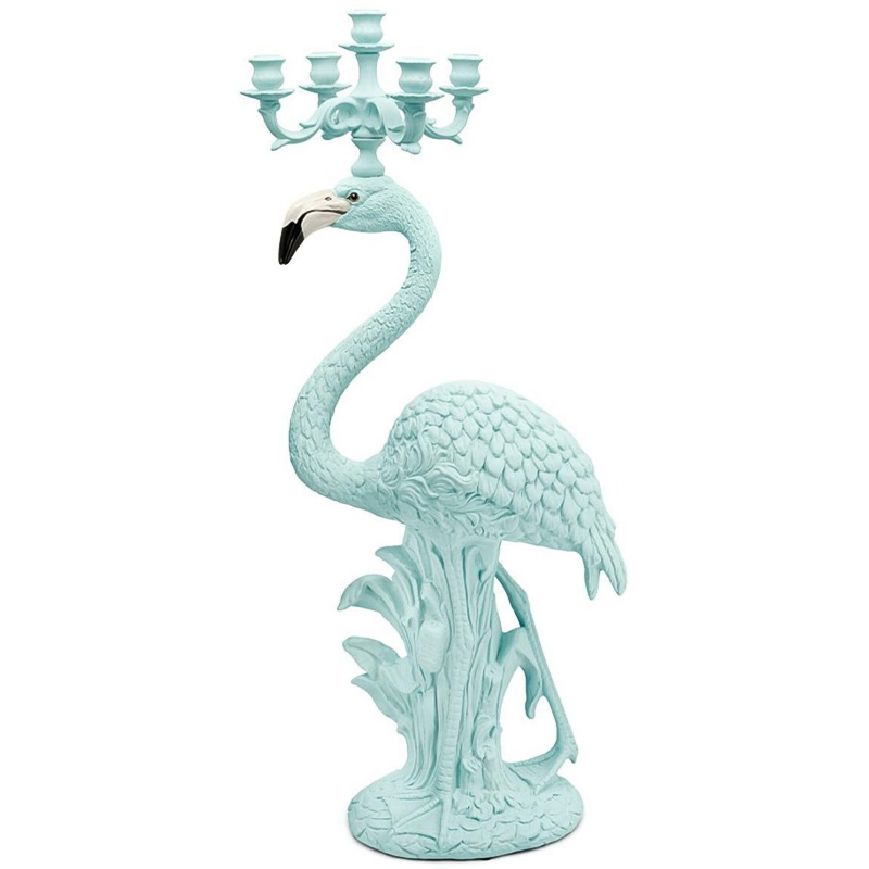 Подсвечник Candleholder Flamingo Bisc. Azure Matt Бирюзовый в Уфе | Loft Concept 