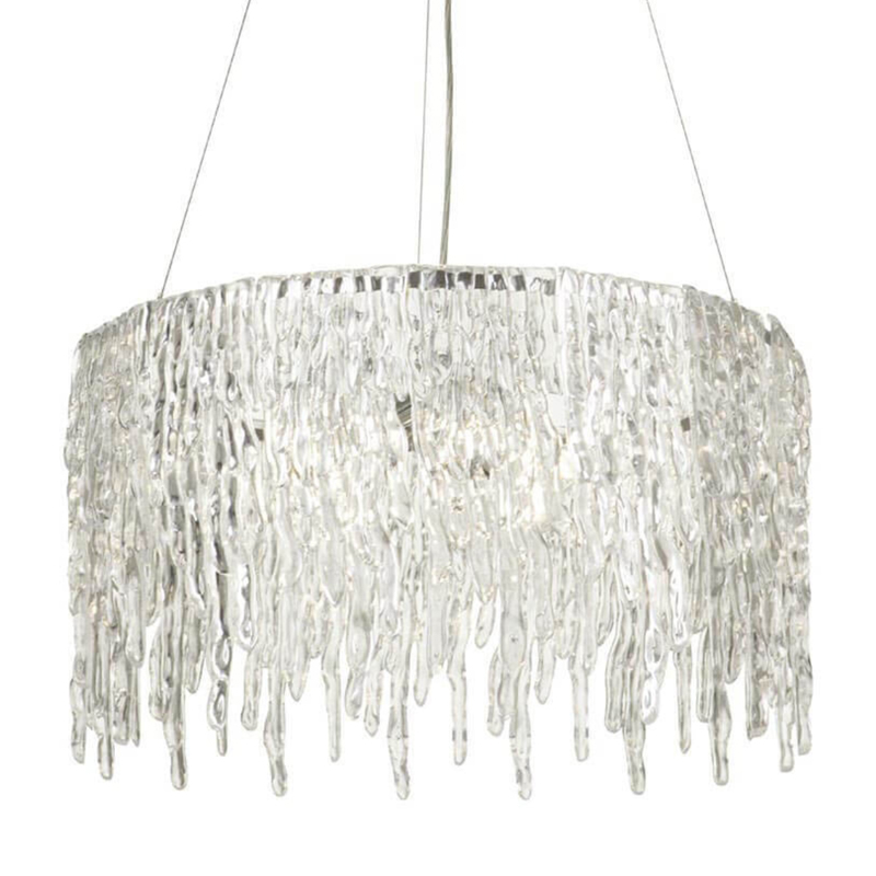 Люстра Cold Heart Silver Single Tier Chandelier Хром Прозрачное Стекло в Уфе | Loft Concept 