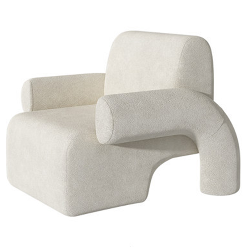 Кресло Odom White Boucle Armchair Белый в Уфе | Loft Concept 