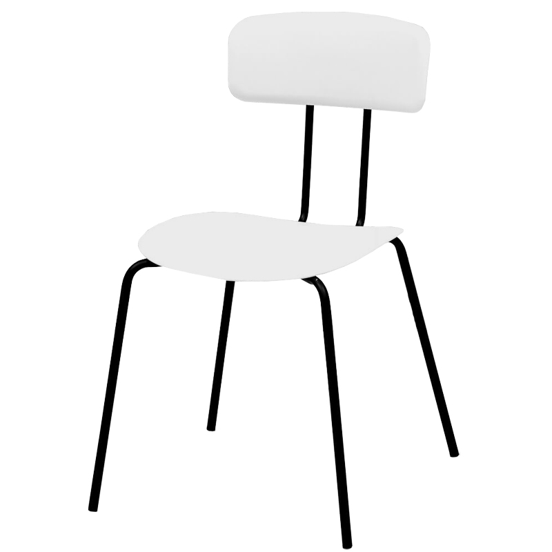 Стул Tyler Loft Stool White Белый Черный в Уфе | Loft Concept 