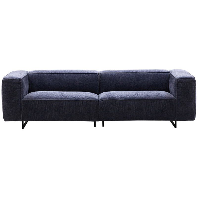 Диван Bastien Soft Dark Blue Sofa Темно-синий Черный в Уфе | Loft Concept 