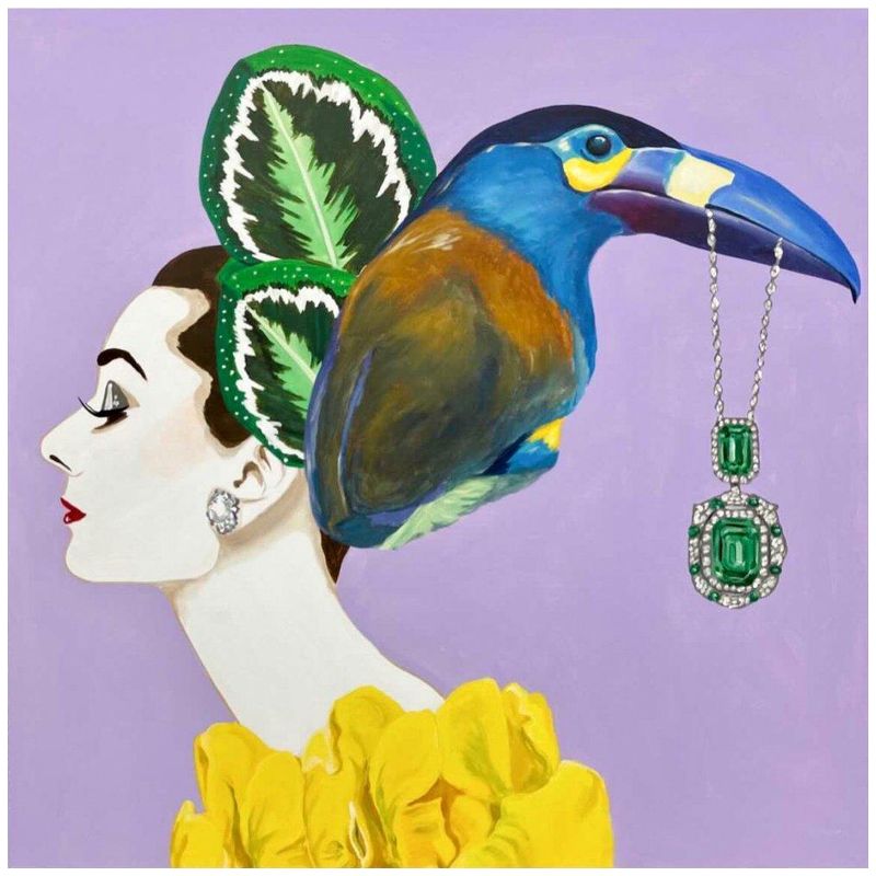 Картина Audrey with Blue Toucan Headdress Мульти в Уфе | Loft Concept 