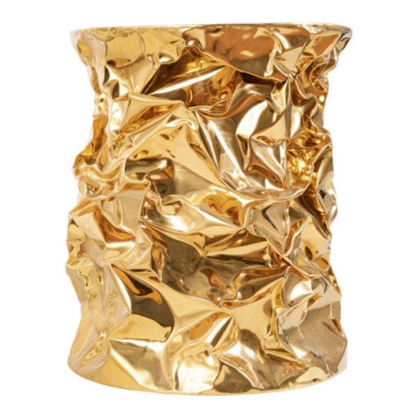 Приставной столик Stool Gold Crumpled Paper  в Уфе | Loft Concept 