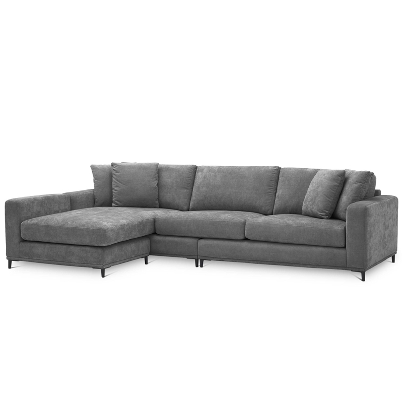 Диван Eichholtz Sofa Feraud Lounge grey Серый Черный в Уфе | Loft Concept 