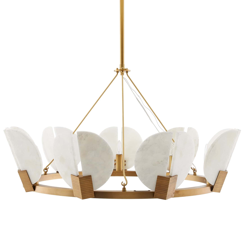 Люстра Arteriors SIERRA CHANDELIER GOLD Золотой Белый в Уфе | Loft Concept 