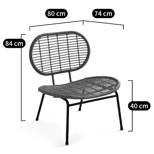 Садовое кресло из искусственного ротанга Mills Rattan Wicker Chair в Уфе