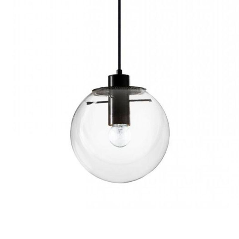 Подвесной светильник Selene Glass Ball Ceiling Lights Black 20 cm Черный Прозрачное Стекло в Уфе | Loft Concept 