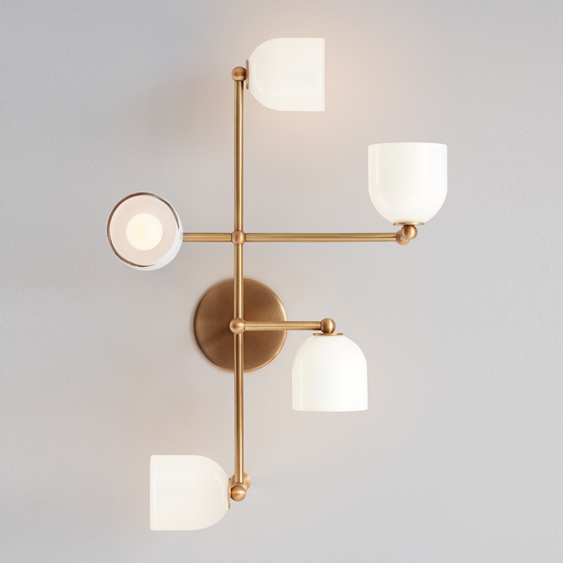 Бра Edie Sconce white Латунь Белый в Уфе | Loft Concept 