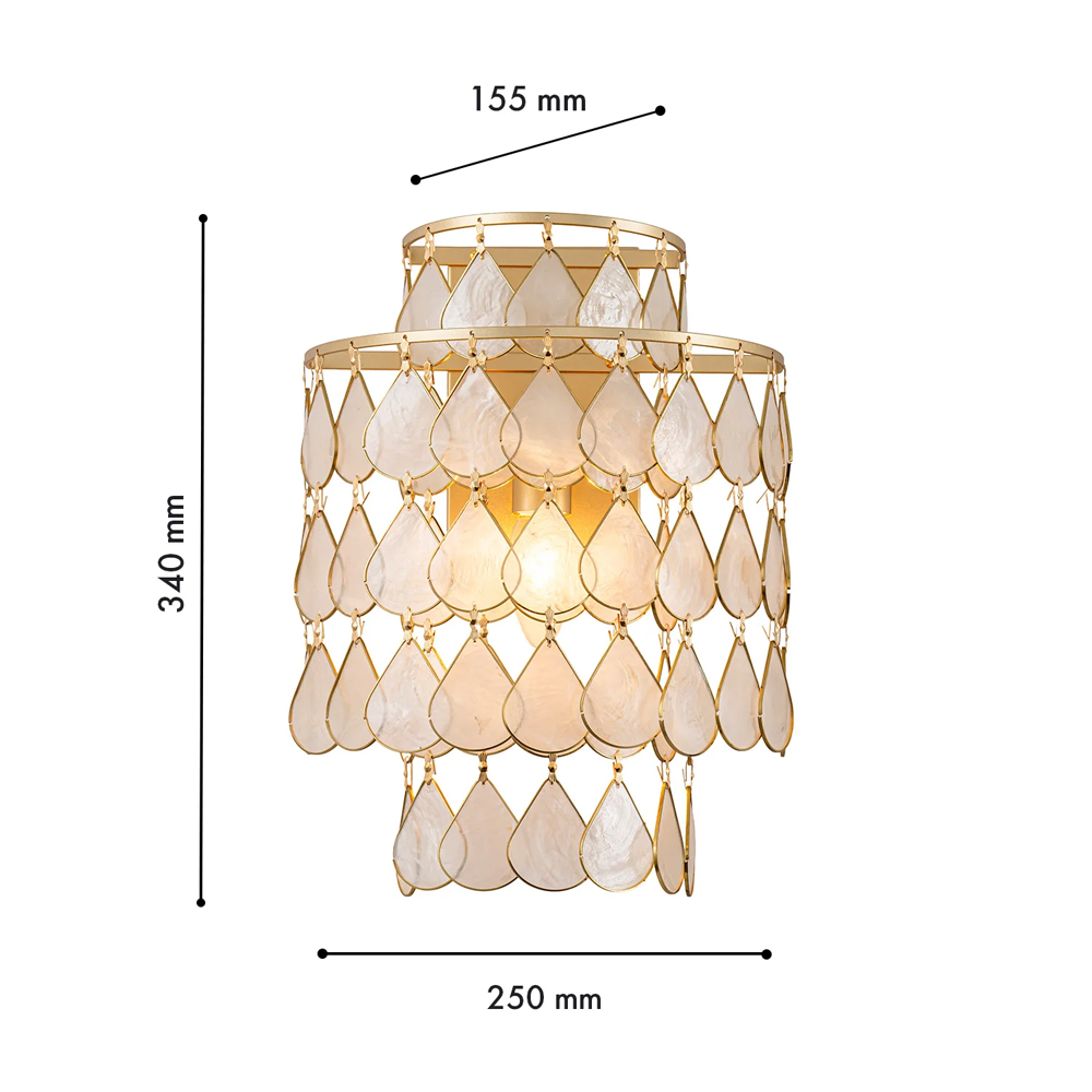 Бра с декором из натуральной морской ракушки Iridescent Light в Уфе