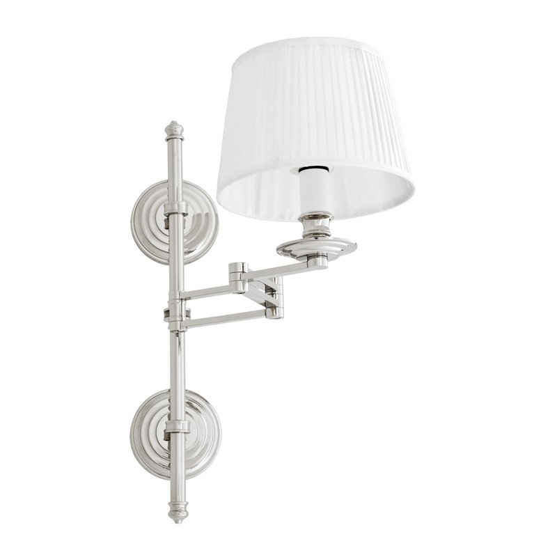 Бра Wall Lamp Favonius Nickel Никель Белый в Уфе | Loft Concept 