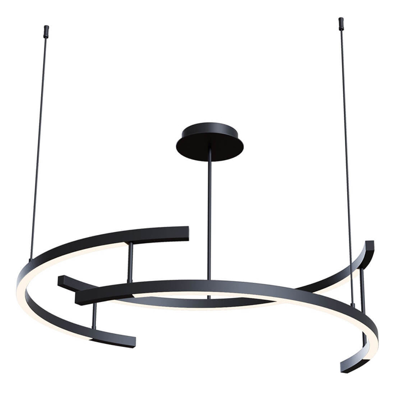 Люстра Smeragde Light Chandelier black arcs Черный в Уфе | Loft Concept 